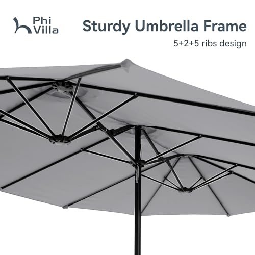 15ft Large Outdoor Patio Umbrella with Base Included