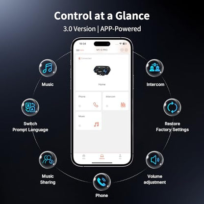 Motorcycle Bluetooth Intercom (2 Count)