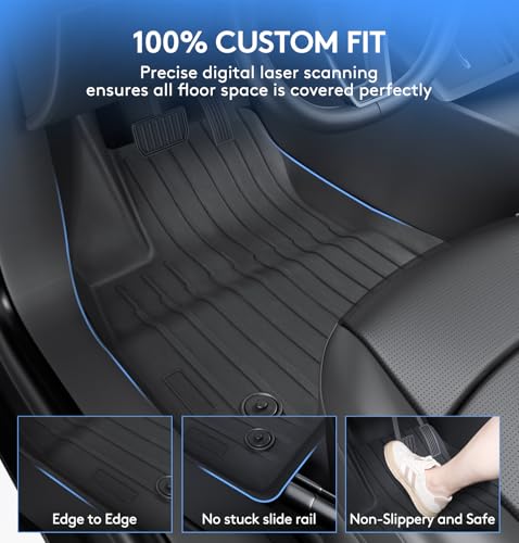 2025 New Version Floor Mats for Tesla Model 3 Highland (3 Count)