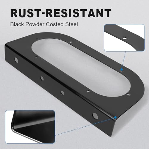 T012 Trailer Light Bracket for 6 Inch Oval LED Trailer Lights (2 Count)