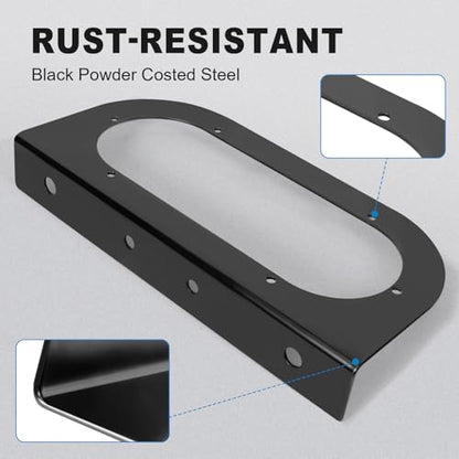 T012 Trailer Light Bracket for 6 Inch Oval LED Trailer Lights (2 Count)