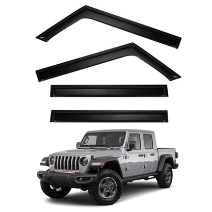 4pcs Window Visors Rain Guards for 2018 (4 Count)