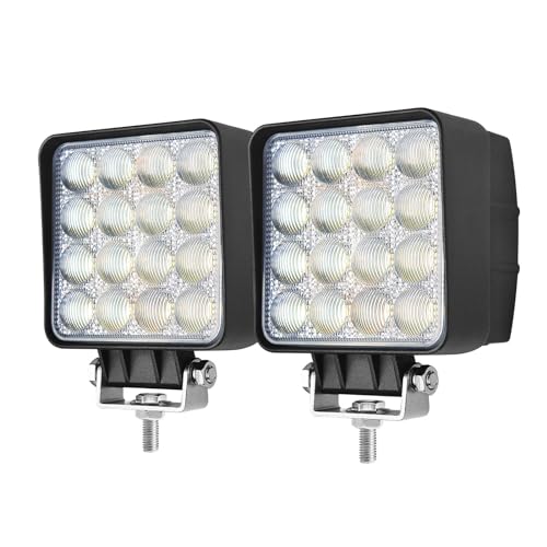 2 PACK 48W 4x4 LED Work Ultra Flood Lights (2 Count)
