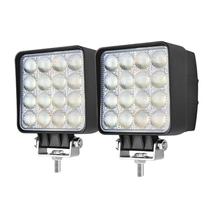 2 PACK 48W 4x4 LED Work Ultra Flood Lights (2 Count)