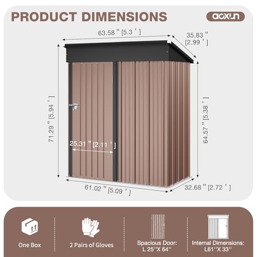 4.9x2.9 FT Outdoor Storage Shed