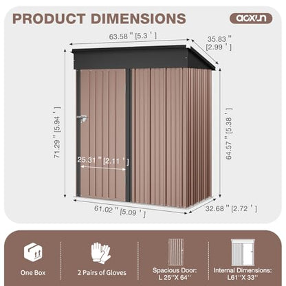 4.9x2.9 FT Outdoor Storage Shed