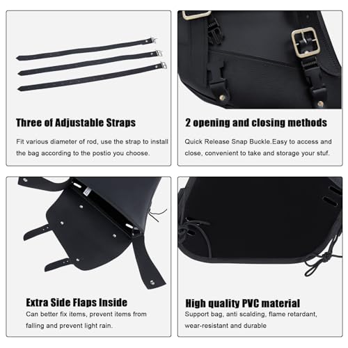 Motorcycle Saddle Bags Leather Motorcycle Solo Swing Arm Bag For Softails Sportsters Choppers Waterproof Side Bags