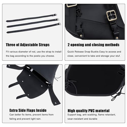 Motorcycle Saddle Bags Leather Motorcycle Solo Swing Arm Bag For Softails Sportsters Choppers Waterproof Side Bags