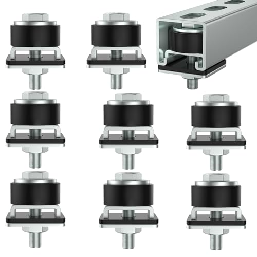 Anti Skid designTrolley Roller Wheels Limit Trolley Assembly Positioning for Unistrut Strut Channel with 1 (8 Count)