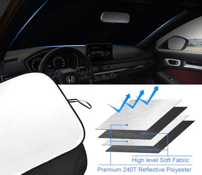 Foldable Front Windshield Sunshade fit for Honda Civic 2022