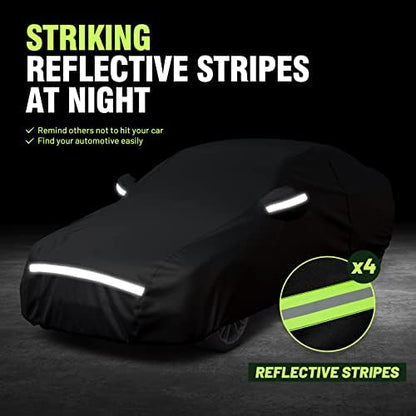 Car Cover Waterproof All Weather Windproof for Sedans 175