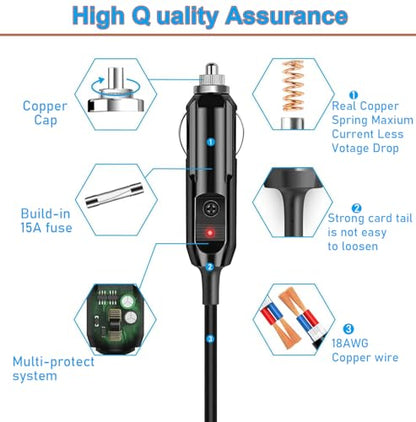 Car Charger Power Adapter Compatible with BLUETTI Car Charging Cable EB3A