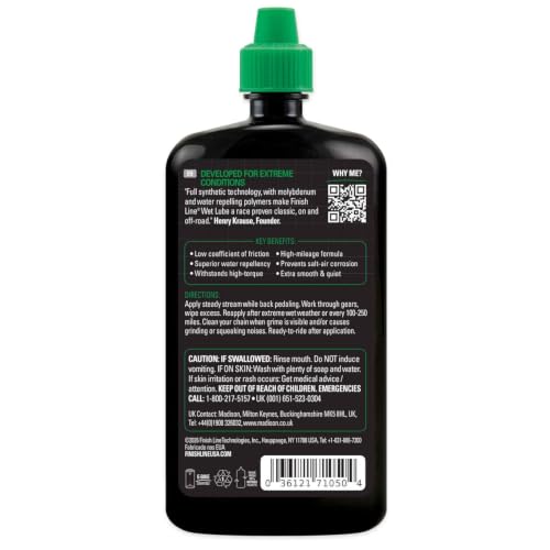 Wet Bike Chain Lubricant 8 oz (8 Ounce)