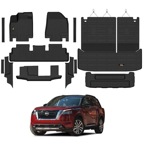Floor Mats & Cargo Mat with Backrest Mat for Nissan Pathfinder 2022