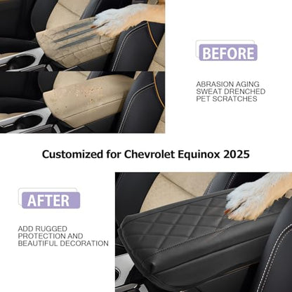 Center Console Cover Compatible with Chevy Equinox Accessories 2025 2026 2027 Equinox Armrest Cover Center Console Pad 2027 Equinox LT