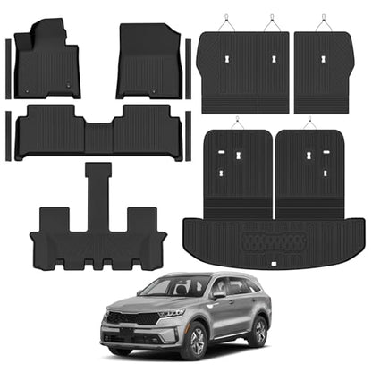 Custom Fit Floor Mats for Kia Sorento Hybrid 7 Seats 2021