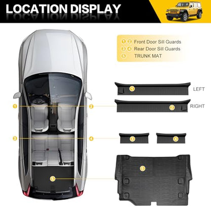 Trunk Mat with Door Sill Guards for 2021