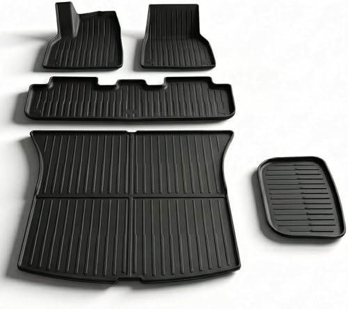 5 Pcs Floor Mats for Tesla Model Y Juniper 2025 2026 (5 Count)