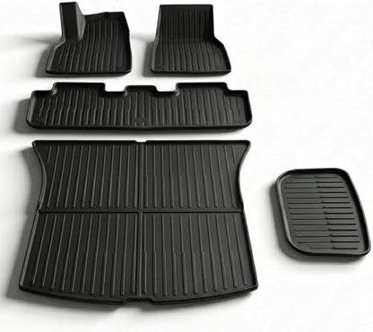 5 Pcs Floor Mats for Tesla Model Y Juniper 2025 2026 (5 Count)