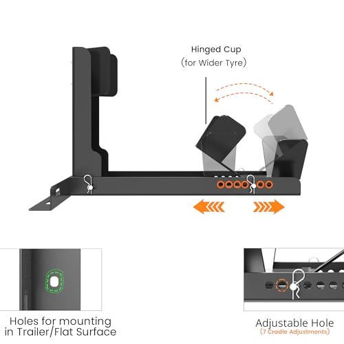 Universal Wheel Chock for Motorcycle Stand for Trailer Completely Adjustable Detachable Foldable Wheel Chock