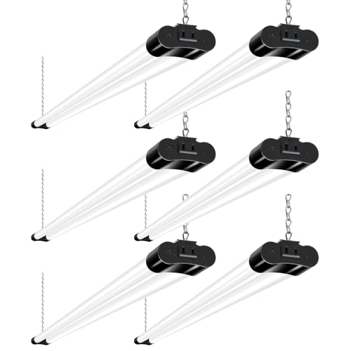 60W 4FT Linkable LED Shop Light forGarage (6 Count)