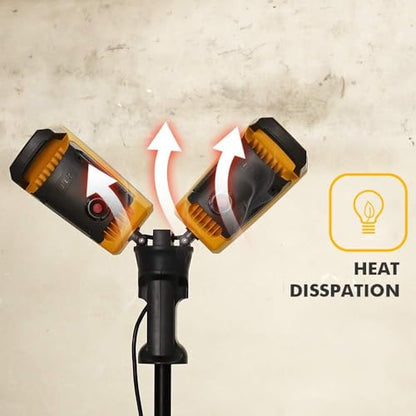 Upgraded】LUTEC 6290Max 15000 Lumen 138W Dimmable LED Work Light with Telescoping Tripod