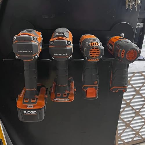 Power Tool Organizers and Storage Garage Drill Drivers Shelves Magnetic Mount 4 Slots