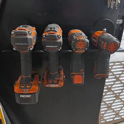 Power Tool Organizers and Storage Garage Drill Drivers Shelves Magnetic Mount 4 Slots