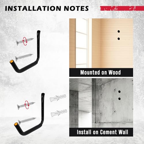 4 Piece 15" 100 Lbs Heavy Duty Garage Storage Hooks (4 Count)