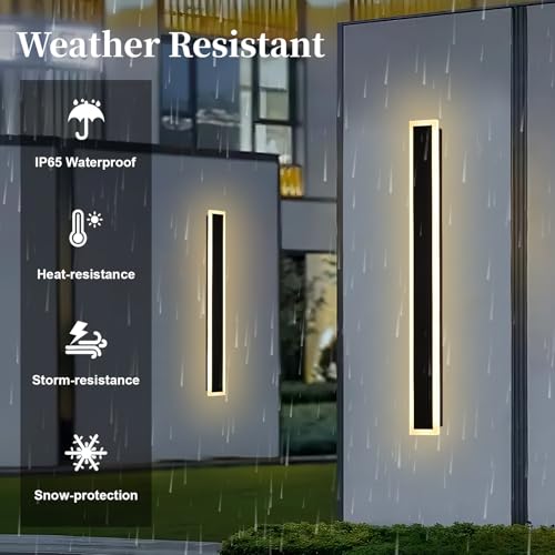 2 Pack Modern Outdoor Wall Lights for Patio