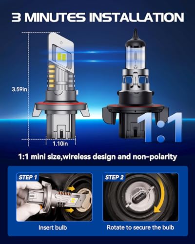 H13 9008 LED Bulbs (2 Count)