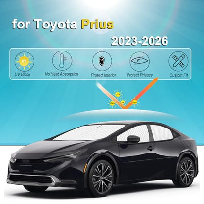 6pcs Thicken Sun Shades for Toyota Prius 2023 (6 Count)