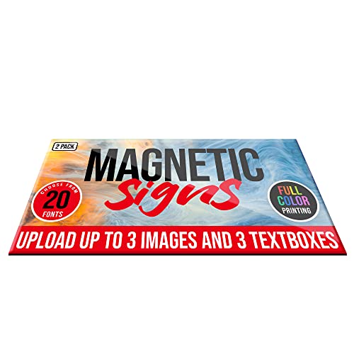 2 Pack Personalized Magnetic Signs for Vehicles