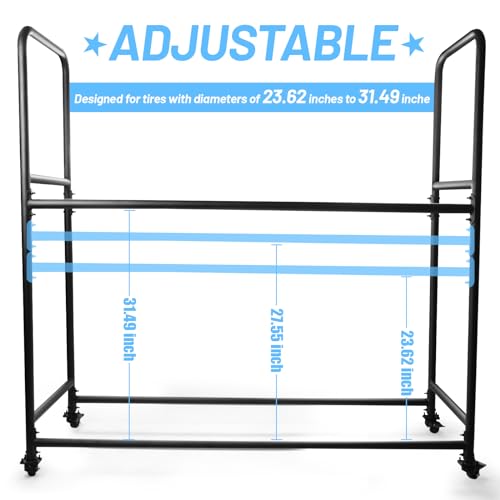 Rolling Tire Rack For Garage