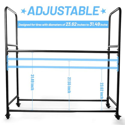 Rolling Tire Rack For Garage