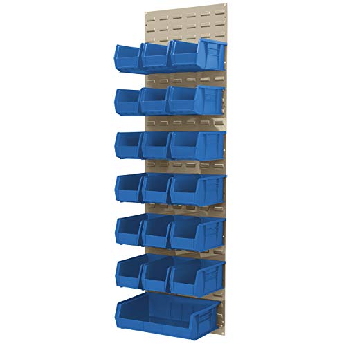 30118 Louvered Steel Wall Mount Panel Garage Organizer for Hanging AkroBin Storage Bins