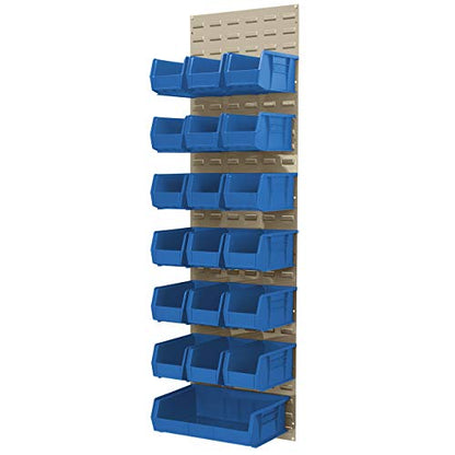 30118 Louvered Steel Wall Mount Panel Garage Organizer for Hanging AkroBin Storage Bins