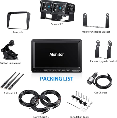 Digital Wireless Backup Camera System Kit