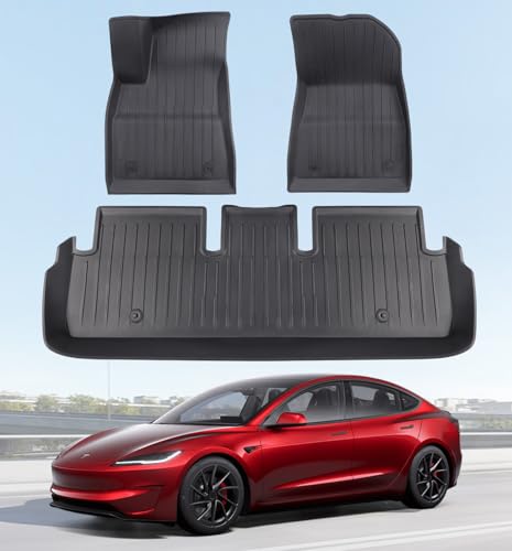 2025 New Version Floor Mats for Tesla Model 3 Highland (3 Count)