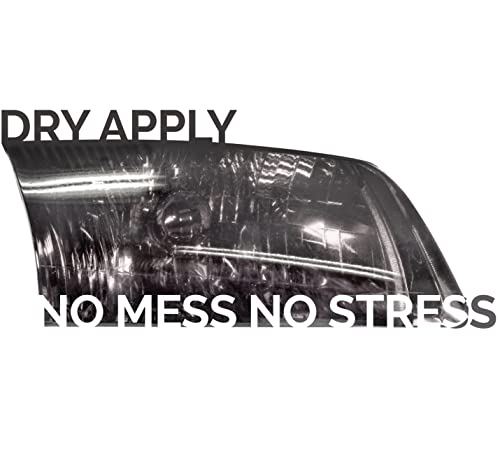 Smoke Black Adhesive Headlight Wrap Tinting Vinyl