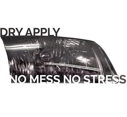 Smoke Black Adhesive Headlight Wrap Tinting Vinyl
