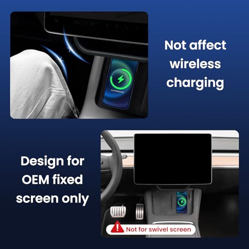 Hideable Under Screen Storage Organizer Compatible with Tesla Model Y 2024