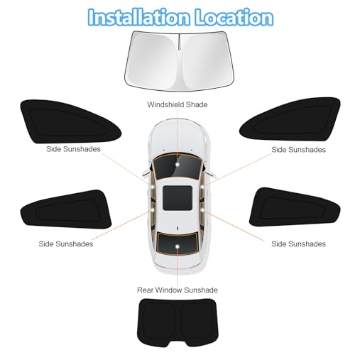 Car Window Shades for Mazda 3 2014 (6 Count)