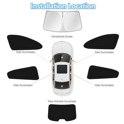 Car Window Shades for Mazda 3 2014 (6 Count)