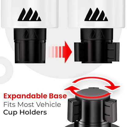 Ultimate Car Cup Holder Expander with Adjustable Base