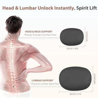 Car Headrest and Lumbar Support Pillow for Car Office Chair