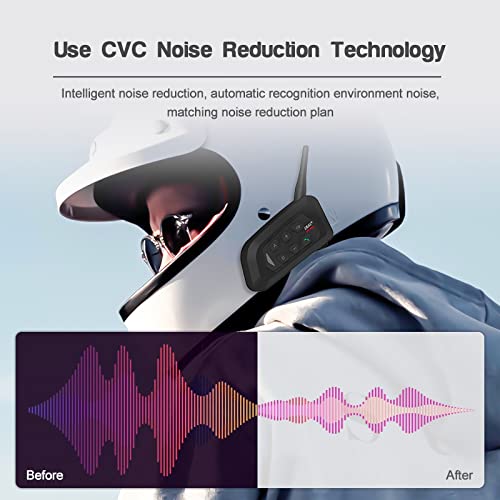 V4 Plus Motorcycle Bluetooth Helmet Intercom Headset (4 Count)