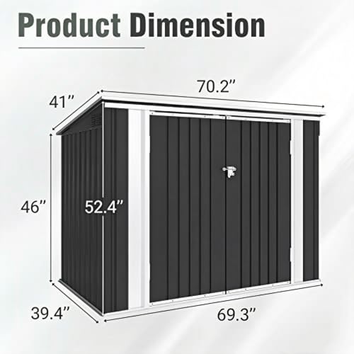 5.8x3.3 FT Outdoor Storage Shed