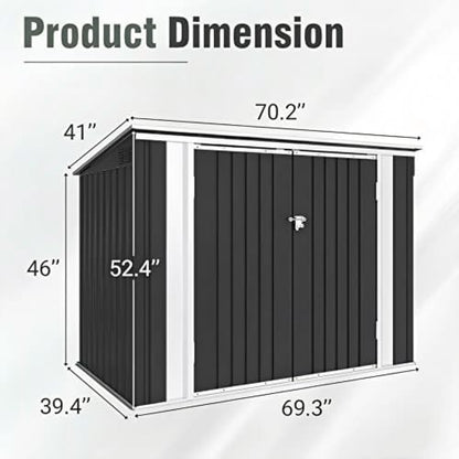 5.8x3.3 FT Outdoor Storage Shed