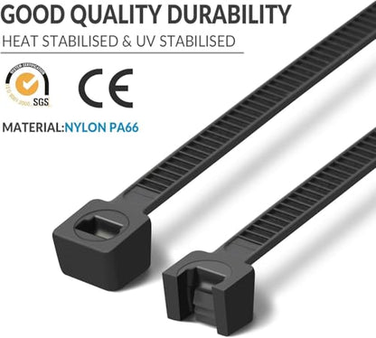 12 Inch Orange Zip Ties 1200 PCS (1200 Count)